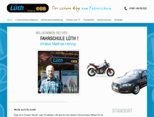 Tablet Screenshot of fahrschule-lueth.de